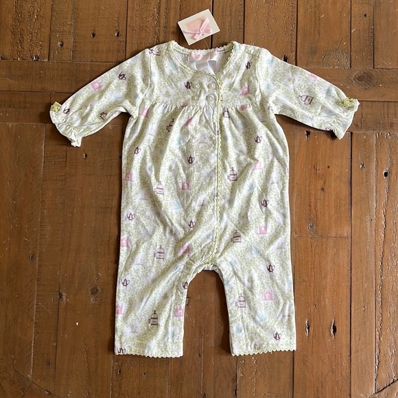 Janie and Jack very rare green fairytale romper - Picture 1 of 7